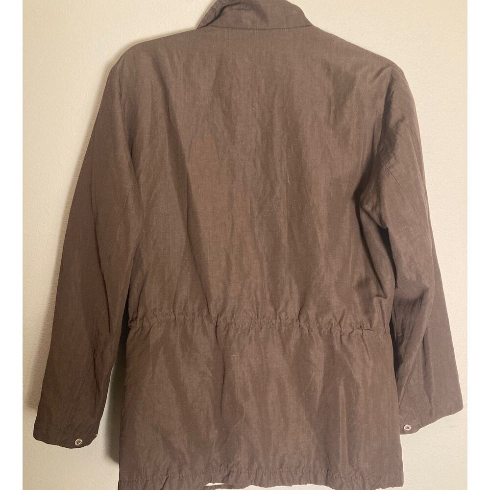 Loro Piana Storm System Brown Mid-length Jacket Luxury Wool/ Linen/ Silk ~ Sz 42 - Picture 9 of 12